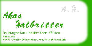 akos halbritter business card